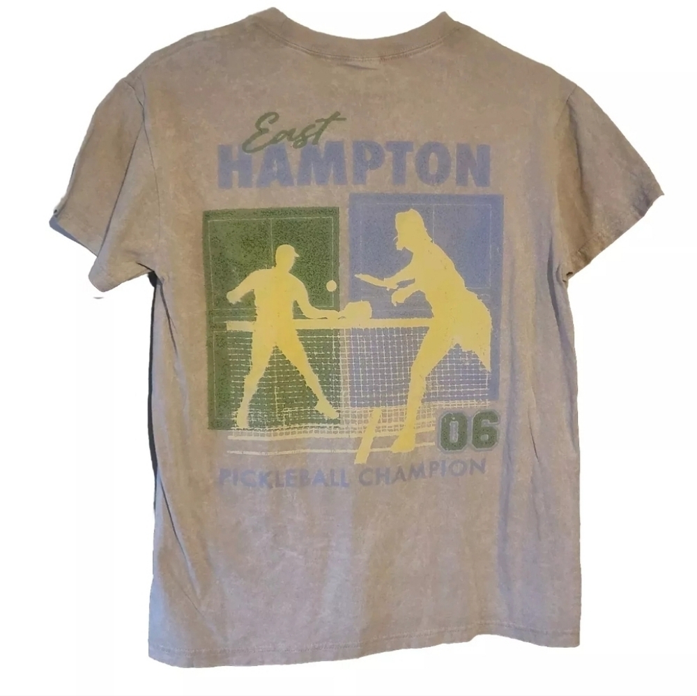 Bowery Supply East Hampton Pickleball Champions Mens Small Beige T-shirt